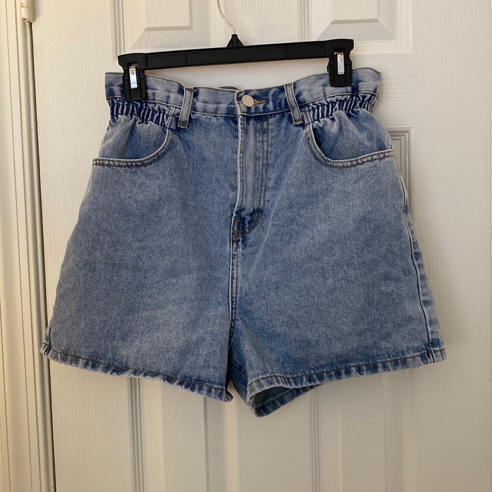 Grey Lab Los Angeles super high waisted jean shorts